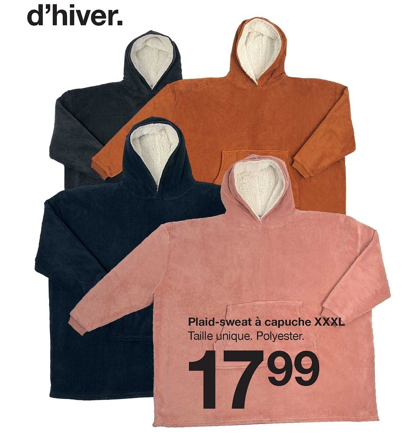 plaid-sweat à capuche xxxl