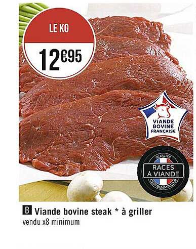 viande bovine steak*à griller