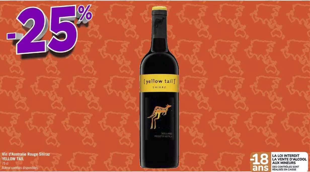 vin d'australie rouge shiraz yellow tail