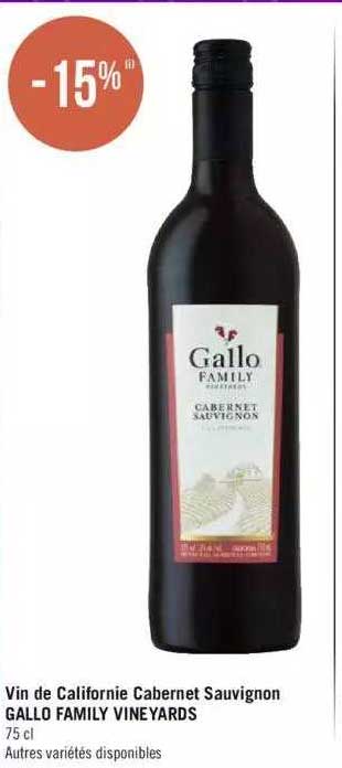 Vin De Californie Cabernet Sauvignon Gallo Family Vineyards