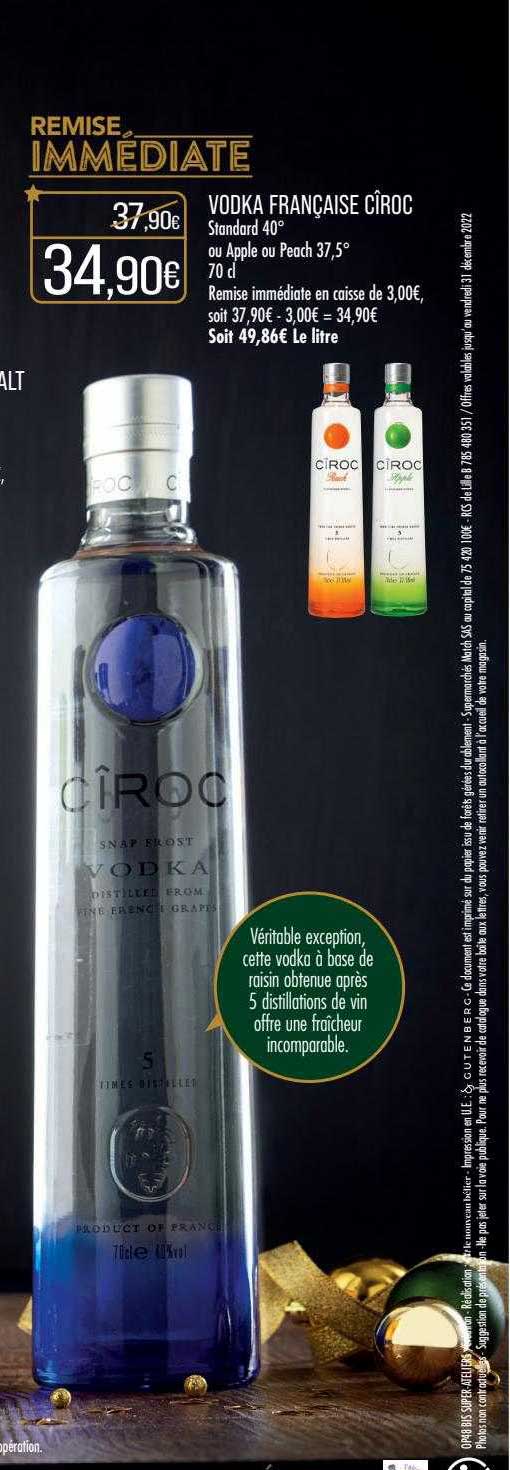 Vodka Française Cîroc