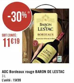 Aoc Bordeaux Rouge Baron De Lestac