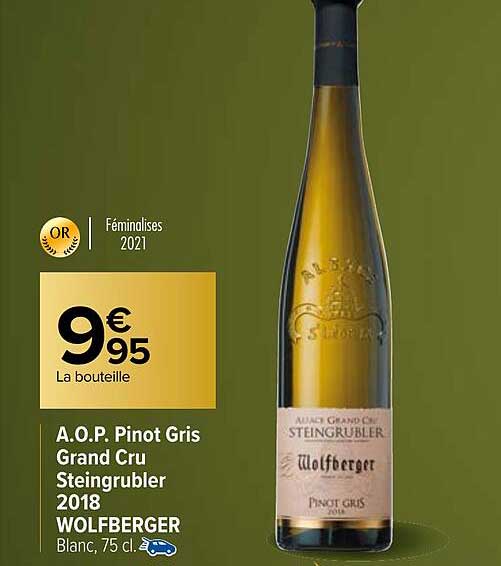 a.o.p. pinot gris grand cru steingrubler 2018 wolfberger