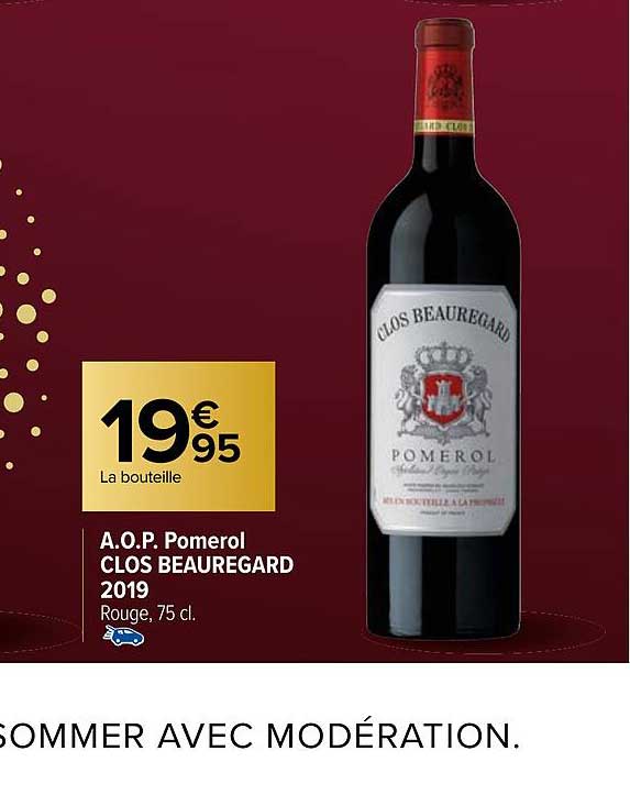 a.o.p. pomerol clos beauregard 2019