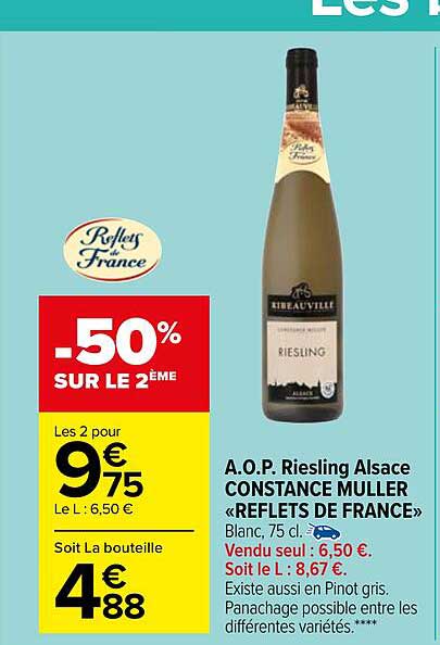 a.o.p. riesling alsace constance muller «reflets de france»