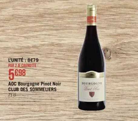 aoc bourgogne pinot noir club des sommeliers