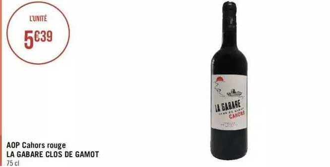 aop cahors rouge la gabare clos de gamot