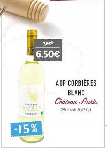 aop corbières blanc château auris