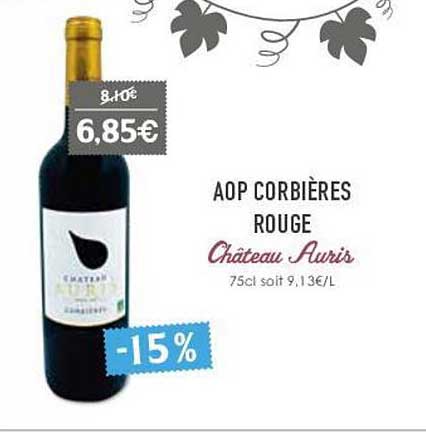 aop corbières rouge château auris