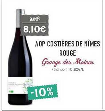aop costières de nîmes rouge grange des moines