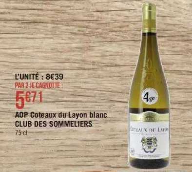 aop côteaux du layon blanc club des sommeliers