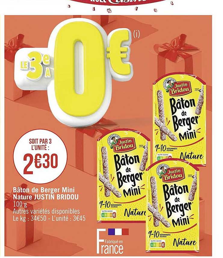 bâton de berger mini nature justin bridou