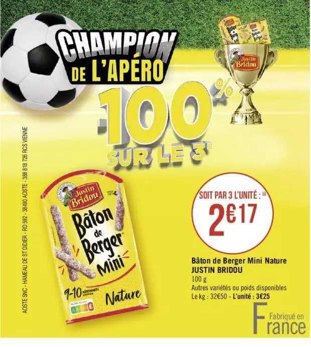 bâton de berger mini nature justin bridou