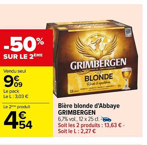 Bière Blonde D'abbaye Grimbergen