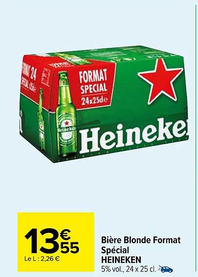 bière blonde format spécial heineken