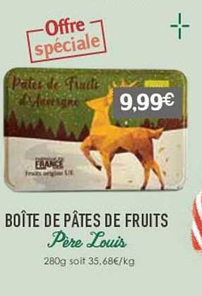 boîte de pâtes de fruits père louis