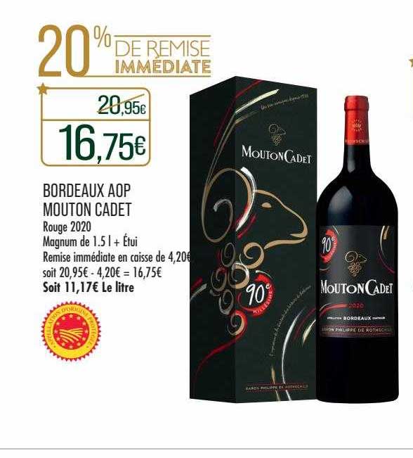 bordeaux aop mouton cadet rouge 2020