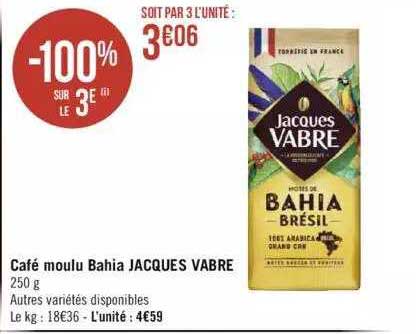 café moulu bahia jacques vabre