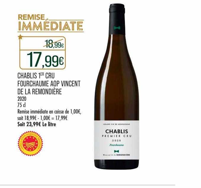 chablis 1er cru fourchaume aop vincent de la remondière 2020