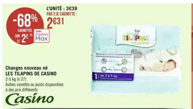 changes nouveau né les tilapins de casino