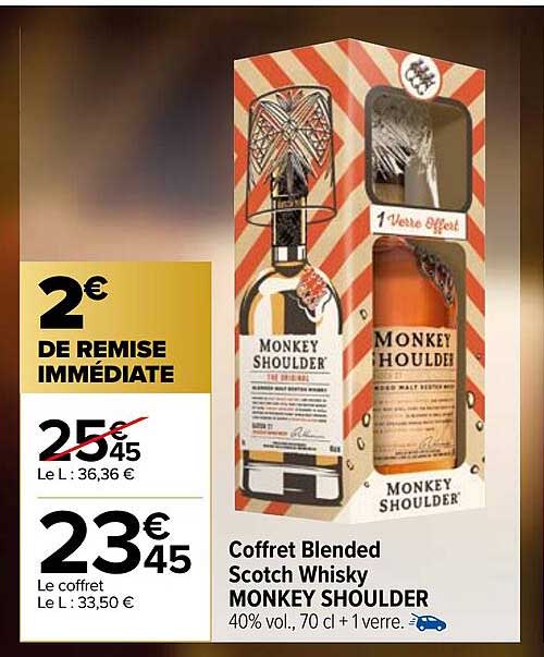 coffret blended scotch whisky monkey shoulder