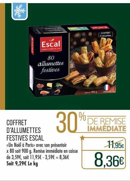 coffret d'allumettes festives escal