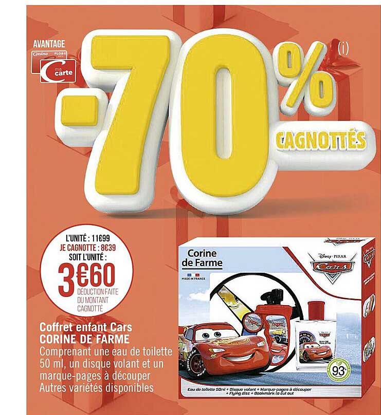 coffret enfant cars corine de farme