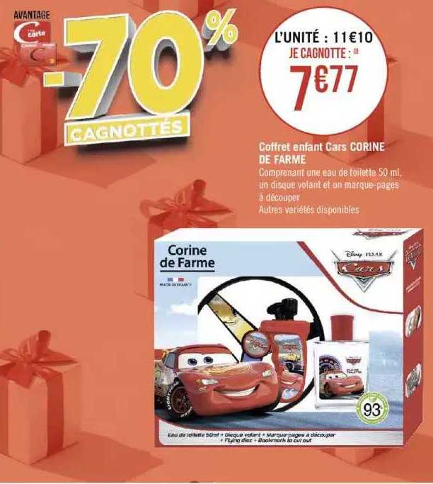 coffret enfant cars corine de farme