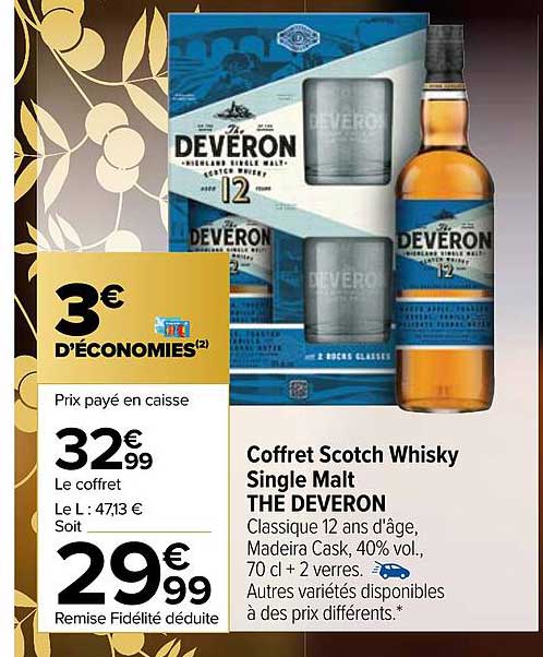 coffret scotch whisky single malt the deveron