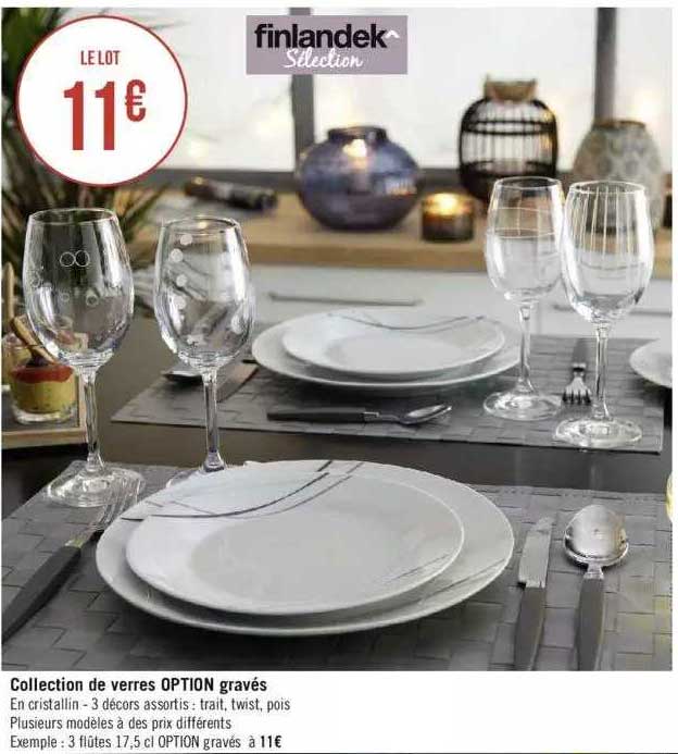 collection de verre option gravés