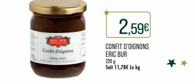 confit d'oignons eric bur
