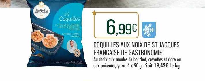 coquilles aux noix de st jacques française de gastronomie