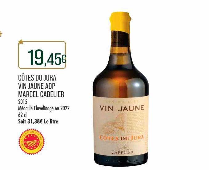 côtes du jura vin jaune aop marcel cabelier 2015