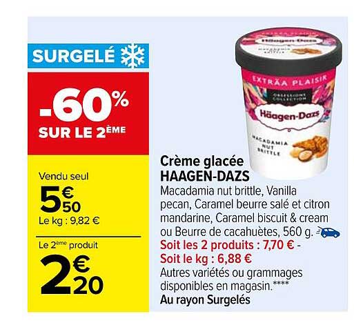 crème glacée häagen-dazs
