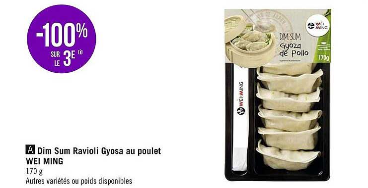 dim sum ravioli gyosa au poulet wei ming