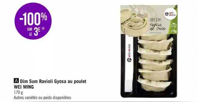 dim sum ravioli gyosa au poulet wei ming