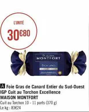 foie gras de canard entier du sud-ouest igp cuit au torchon excellence maison montfort