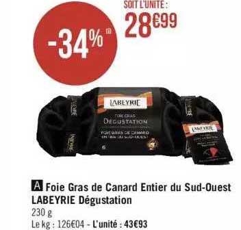 foie gras de canard entier du sud-ouest labeyrie dégustation