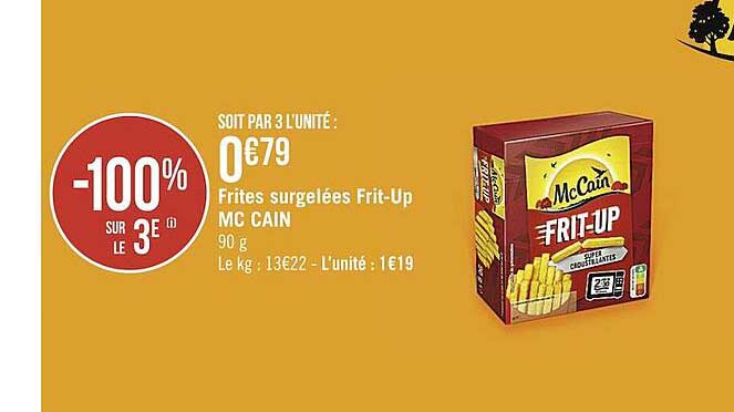 frites surgelées frit-up mc cain