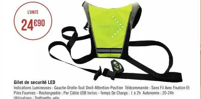 Gilet De Sécurité Led