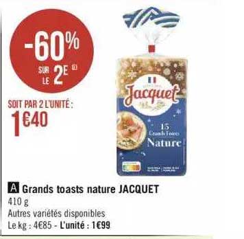 grands toasts nature jacquet