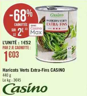 haricots verts extra-fins casino