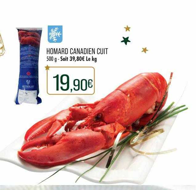Homard Canadien Cuit