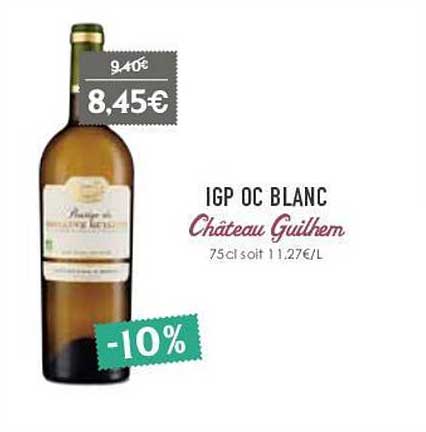 igp oc blanc château guilhem