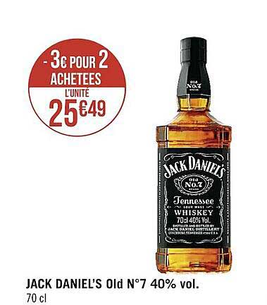 jack daniel's old n°7 40% vol.