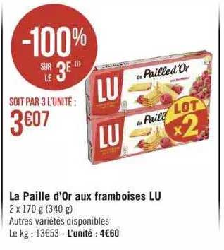 La Paille D'or Aux Framboise Lu