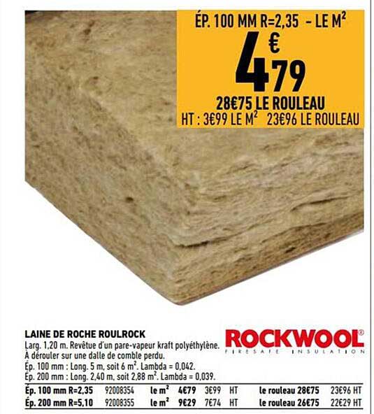 laine de roche roulrock rockwool