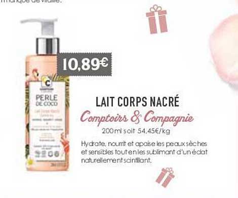 lait corps nacré comptoirs & compagnie