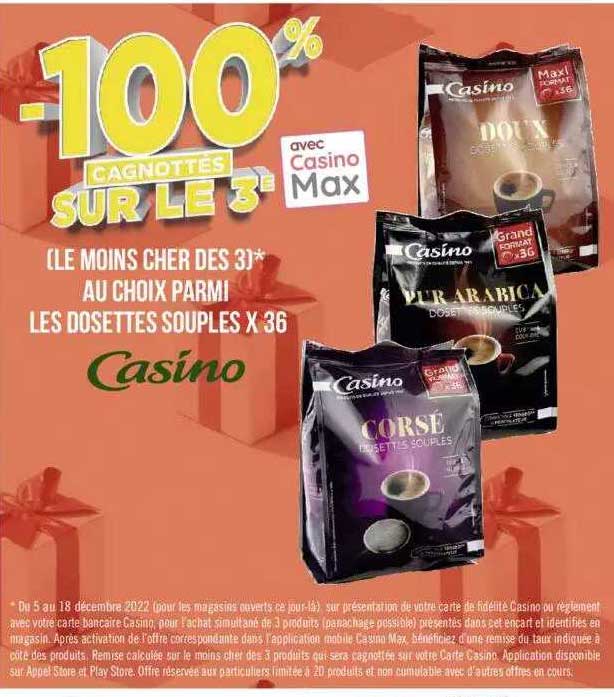 les dosettes souples x36 casino