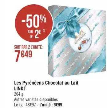 Les Pyrénéens Chocolat Au Lait Lindt